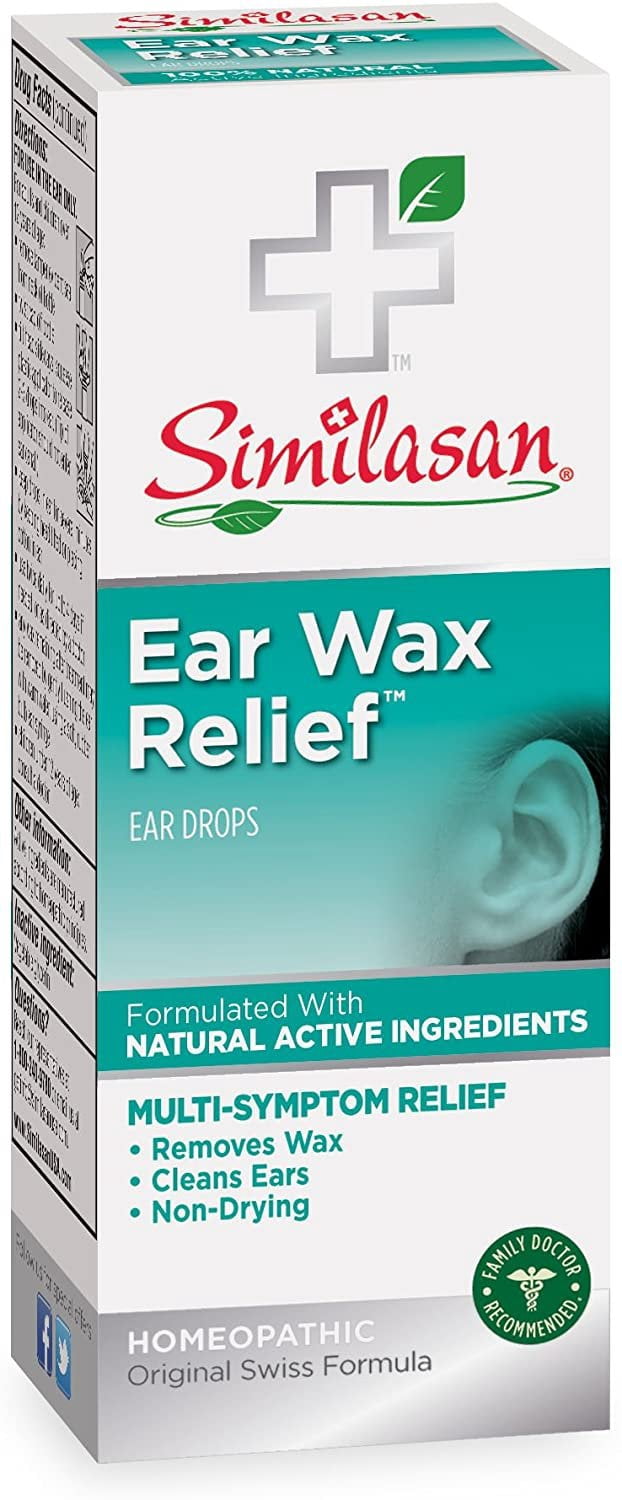 Similasan Ear Wax Relief Multi-Symptom Drops Swiss Formula, 0.33 oz, 5-Pack