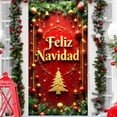 thumbnail image 5 of hengsof Christmas Door Cover Banner 35x71Inch Holiday Front Door Decoration with Christmas Printed for Xmas Winter Wall Hanging Seasonal Decor, 5 of 6