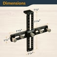 thumbnail image 6 of POWERTEC Cabinet Hardware Jig for Knobs, Handles & Pulls - Adjustable Drill Guide Template Tool for Cabinets, Woodworking, Doors & Drawers, 72186N, 6 of 7