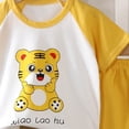thumbnail image 3 of Leey-World Boys Toddler Pajamas Soft Cool Short Summer Pjs Sleepers for Birthday for Toddlers Girls Summer Clothes Home Clothes Pajamas(Yellow,2-3 Years), 3 of 3