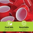 thumbnail image 3 of StarMar Red Party Cups Disposable 16 Oz Plastic Cups for Party, 50-Pack, 3 of 9