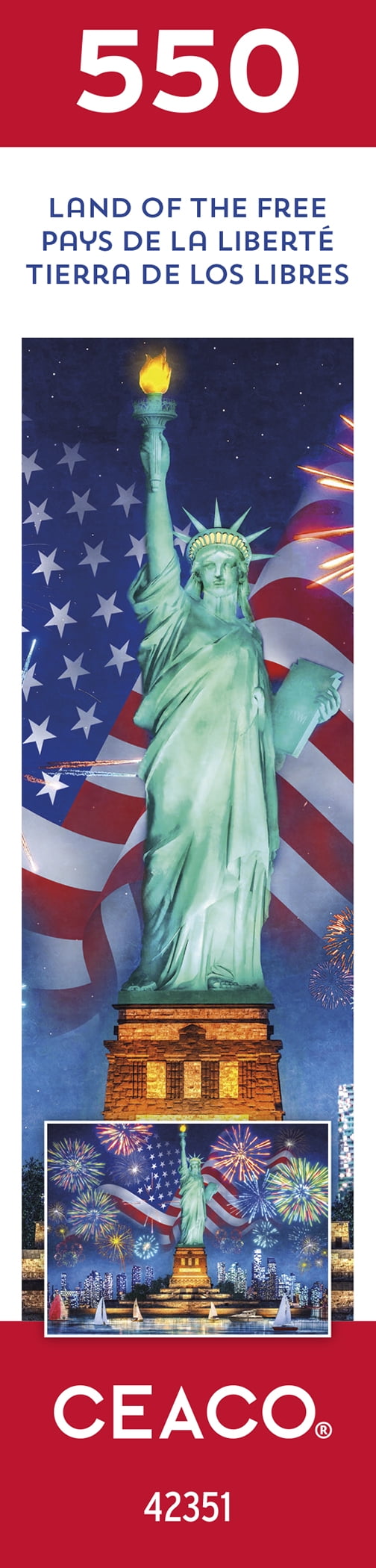 Ceaco - Land of the Free - Liberty - 550 Piece Interlocking Jigsaw Puzzle