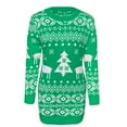 thumbnail image 3 of Women'sChristmas Print Sweater Dress - Warm Festive Winter Casual Wear, 3 of 4