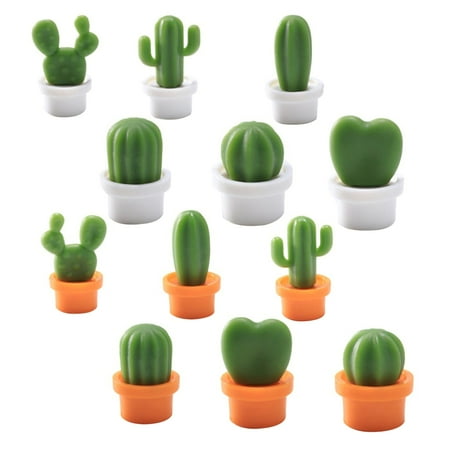 

SPRING PARK 6Pcs Funny Cartoon plant Cute Fridge Magnet Sticker Refrigerator Home Decoration