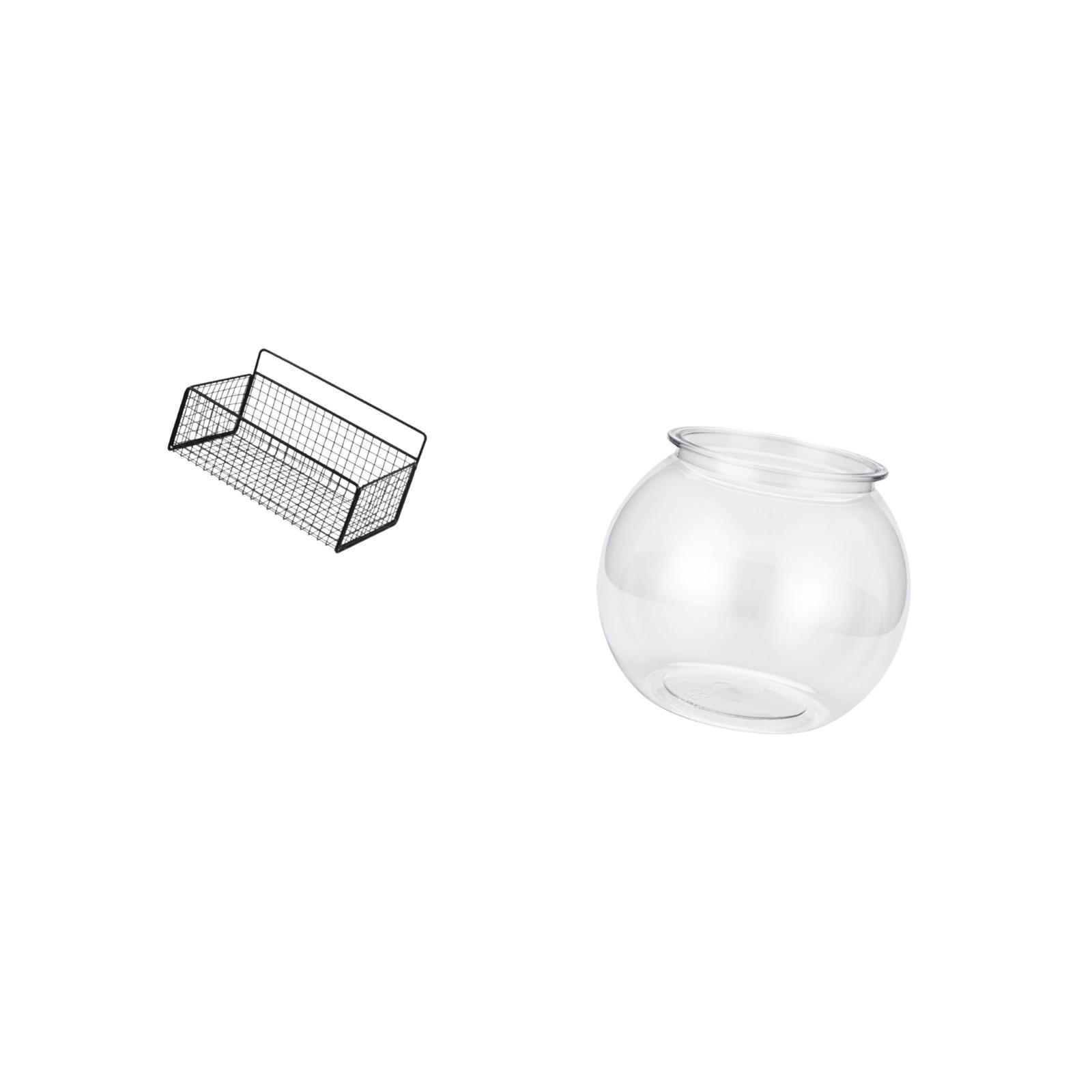 Dualoai Crystal Aquatic Habitat Display for Bedroom and Living Room Desktop Home Decor DIY Clear Fish Bowl Vase Ornament Small Transparent Tank