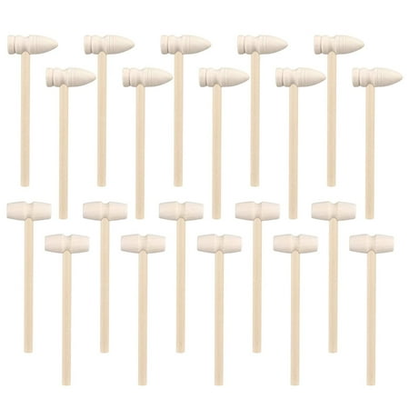 

20 Pcs Mini Wooden Hammers Crab Lobster Mallets Hardwood Mallet Pounding Toy Shellfish Hammer Seafood Hammer Chocolate