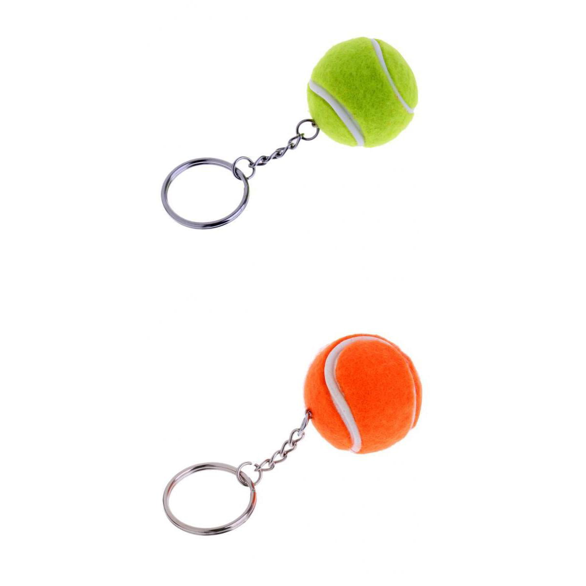 12Pcs 6-colored Tennis Keyring Metal Mini Portable Key Ring Set 