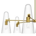 thumbnail image 6 of Chandelier Ceiling Pendant Light Fixture, Clear Gold, Glass, Living Kitchen Cafe Bistro Hospitality Restaurant, Modern Contemporary HB33893, 6 of 9