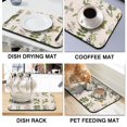 thumbnail image 2 of Vibrant Flower Herbs Dish Drying Mat, 18x24 Inch - Adds Style to Kitchen Decor, Wild Plant Dish Mat, Microfiber Drying Pad and Coffee Bar Mat, 2 of 7