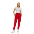 thumbnail image 6 of 24 Pack of Wholesale Womens Jogger Sweatpants, Bulk Comfy Fleece-Lined Joggers with Ribbed Cuffs for Charities & Homeless Shelter Donations, Color RED, Size X-Large, 6 of 7