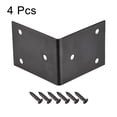 thumbnail image 3 of Unique Bargains Support d'Angle en L 65x65x48mm Noir 4 Pack, 3 of 5