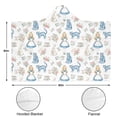 thumbnail image 3 of Wearable Blanket,Princess Pattern Hooded Wearable Flannel Blanket for Adults & Teens,Winter Poncho Shawl Wrap Cape Cozy Anti-Pill,60"x80", 3 of 5