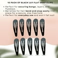 thumbnail image 4 of Kitsch Pro Snap Hair Clips, Hair Barrettes for Women, Snap Clips, 10 Pcs (Black), 4 of 11
