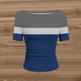 thumbnail image 5 of Aimik Casual Tee For Women Summer Fashion Print Crew Neck Short Sleeve T Shirt Comfort Slim Womens Tops, 5 of 6