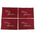 thumbnail image 1 of Table Pads, Comfortable Touch Christmas Placemats,  Looking Red 4PCS Table Placemats, Washable For Restaurant Kitchen, 1 of 8