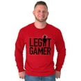 thumbnail image 3 of Legit Gamer Video Games Nerdy Geeky Men's Long Sleeve Tee T Shirt Brisco Brands M, 3 of 6