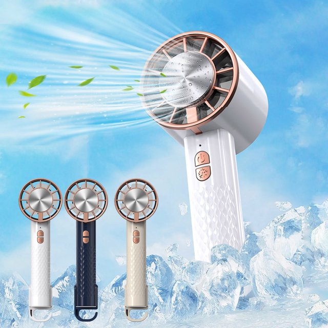 Precios de Liquidación, Ventilador de mano ajustable, bajo nivel de ruido, recargable por USB, para exteriores e interiores, portátil, color azul Akmoler
