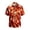 0-Orange1417, variant on Kiijoy Boys Halloween Hippie Style Shirt Short Sleeve Button Up Shirt, Sizes 4-14