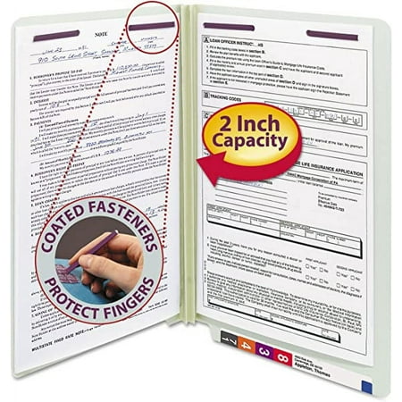 UPC: 0086486377157 | Smead Manufacturing Company SMD37715 2-Fastener Folder- Straight Tab- 2in. Exp- Legal – Gray