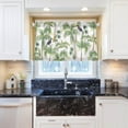 thumbnail image 6 of Palm Tree Kitchen Curtains 2 Panels UV Protected Tier Curtains, Half Window Curtains Kitchen Tiers for Guest Room Bathroom Sink Laundry Room Basement,24"x27", 6 of 7