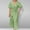 Green, variant on ZZwxWA Linen Dress for Women Puff Sleeve Cotton Maxi Dress Casual V Neck Long Summer Dress Womens Plus Size Tie Waist Sundress