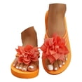 thumbnail image 3 of Bibifish Womens Flip Flops 3D Flower Decor Wedge Platform Thong Sandals Summer Outdoor Beach Fashion Slippers, 3 of 9