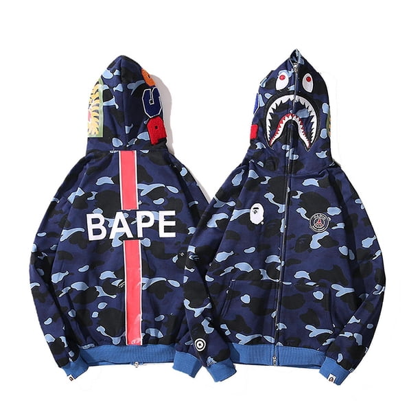 Mens Hoodie Camo Loose Zipper Jacket Sweatershirt For Men Boy zhangyuxiang LED