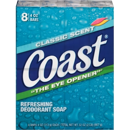 Beautiful Soap Bar Soap - (2 pack) Coast® Classic Scent Refreshing Deodorant Soap 8-4 oz. Bars