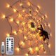 thumbnail image 1 of BR Luz de telaraña de Halloween: 60 luces LED naranjas, 1 m de diámetro, control remoto, perfecta para fiestas, patios, bares y casas encantadas, 1 of 5