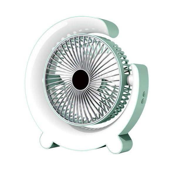 Necvior Table Fan LED Display Desktop Fan with Colorful Lamp Cooling Fan Quiet Fan USB Fan Plastic Office Fan for Office Bedroom