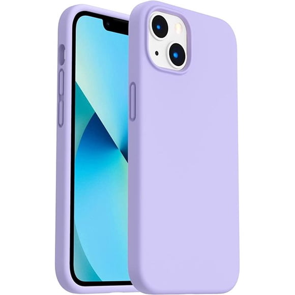 Designed for iPhone 13 Mini Silicone Case, Protection Shockproof Dustproof Anti-Scratch Phone Case Cover for iPhone 13 Mini, Liquid Silicone Phone Case (Purple)