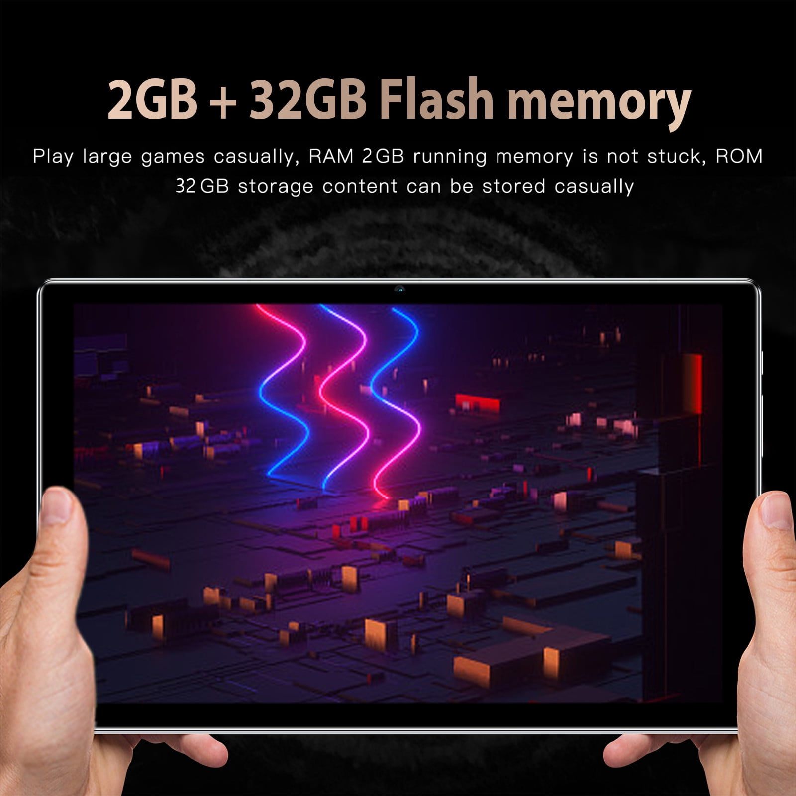 Skegnu All-new 10.1-in Tablet, 2+32G Ultra-thin HD Display (2.4G/5G Wi-Fi), 10-core Android 10 Tablet, Learning Game Video Office Tablet,Supports SIM Communication Gifts for Family 50% Off Clear!