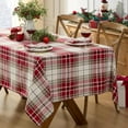 thumbnail image 6 of Christmas Sully Tartan Plaid 52 x 52 Inch Square Fabric Tablecloth, 100% Woven Cotton Holiday Table Cover for Dining Party, Buffet and Banquet, 6 of 8