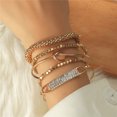 thumbnail image 2 of Womens Bracelet Set of 5 Vintage Geometric Alloy Bracelets Electroplated Fashion Jewelry for Women and Girls Elegant, 2 of 5