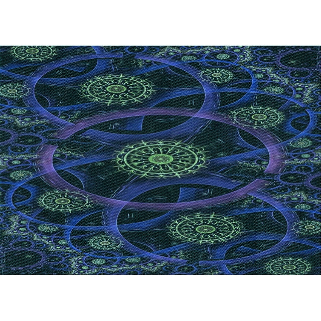 Ahgly Company Tapis Rectangulaire Lavable en Machine Intérieur Transitionnel Bleu, 2 Pieds x 5 Pieds