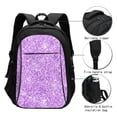 thumbnail image 2 of Hirioo Lilac Glittering for Travel Laptop Backpack with USB Charging Port for Men and Women, 2 of 7