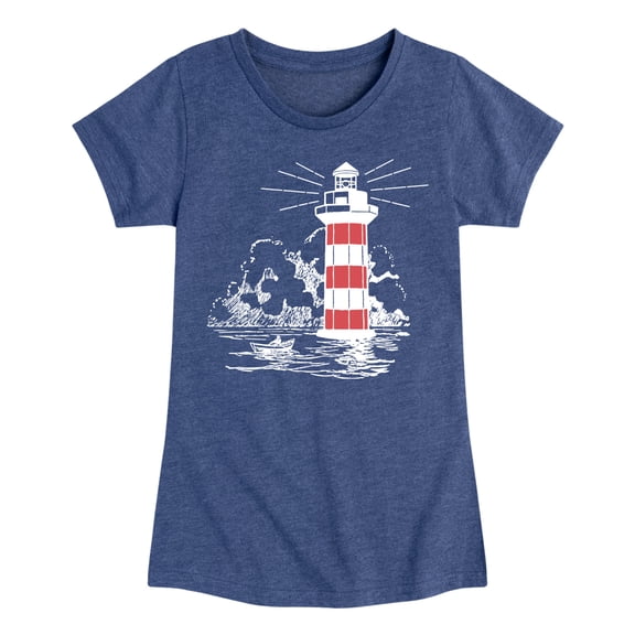 Instant Message - Lighthouse Fitted Short Sleeve Graphic T-Shirt