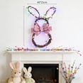 thumbnail image 4 of B Easter Bunny Wreath With Bow And Lights 21.2 Inch For Front Door Wall Hanging Window Indoor Outdoor Display Festive Spring Decoration, 4 of 7