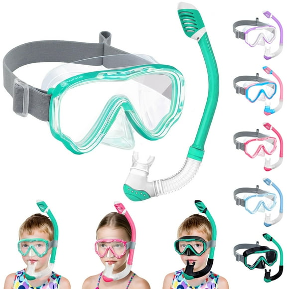 Set de Equipo de Snorkel Vvinca con Snorkel Seco para Niños de 4 a 14 Años