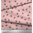 thumbnail image 2 of Soimoi Pink Poly Georgette Fabric Stripe & Pine Fruits Print Fabric by Yard 52 Inch Wide, 2 of 3