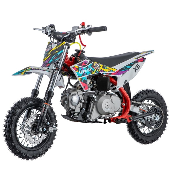 X-Pro Brand New X11 110cc Dirt Bike Gas Dirt Bike Pit Bikes Youth Dirt Pitbike with Automatic Transmission, Electric Start, 10"/10" Tires!