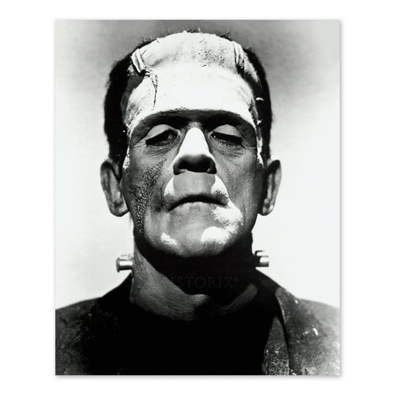 HISTORIX Vintage 1935 Frankenstein's Monster Photo Print - Vintage Photo of English Actor Boris Karloff as Frankenstein Wall Art Poster