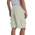 thumbnail image 4 of Njagoc3 Mens Casual Loose-Fit Solid Shorts, 100% Cotton, Breathable & Lightweight for Summer Daily Wear, 4 of 6
