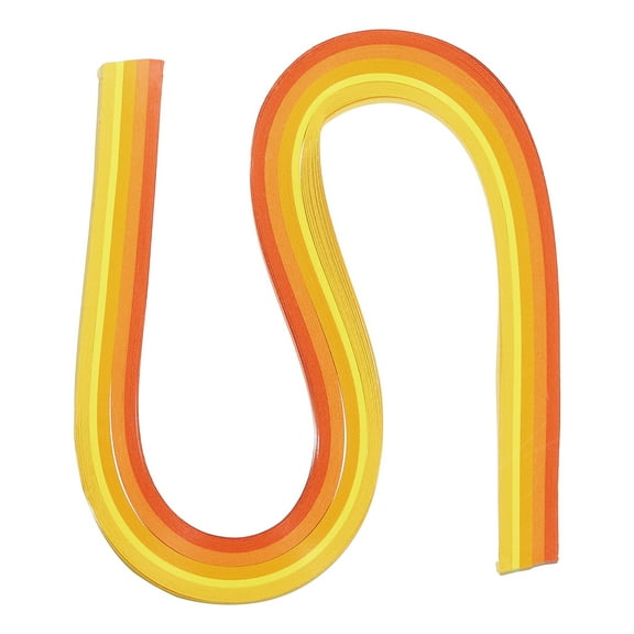 120pcs Rainbow Quilling Strips Paper 3/16"(5mm) 21" Origami Paper Quilling Strip, Gradient Yellow