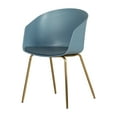 thumbnail image 3 of South Shore Flam Scandinavian Dining Chairs - Set of 2 Blue and Gold, 3 of 10