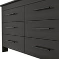 thumbnail image 5 of Depot E-Shop Paris 6 Drawer Double Dresser - Black, 5 of 9