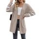 thumbnail image 1 of Women Sweater Coat Open Front Long Sleeve Soft Comfortable Casual Midi Long Knitwear Coat for Daily Wear Khaki M, 1 of 9