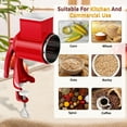 thumbnail image 4 of Wekvgz Hand Crank Grain Mill with Table Clamp Rustproof Manual Food Grinder with 2 Replacement Blades Multifunctional Hand Grain Reusable Hand Coffee Grinder for Nut Spice Wheat Coffee Kitchen, 4 of 10