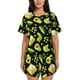 thumbnail image 1 of Fotbe Avocado Toast Conjunto de Pijama Estampado para Mujer, 2 Piezas, Ropa de Dormir con Camiseta de Manga Corta y Shorts Suaves-Large, 1 of 6
