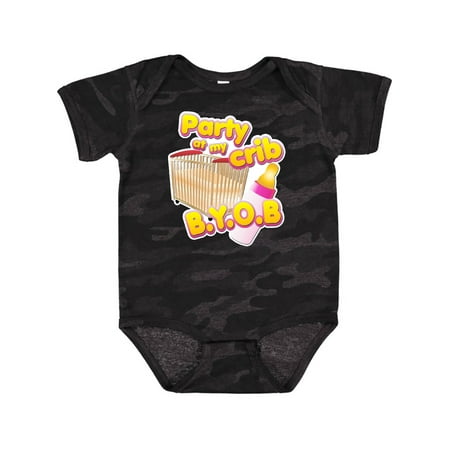 

Inktastic Party at My Crib (pink) Boys or Girls Baby Bodysuit
